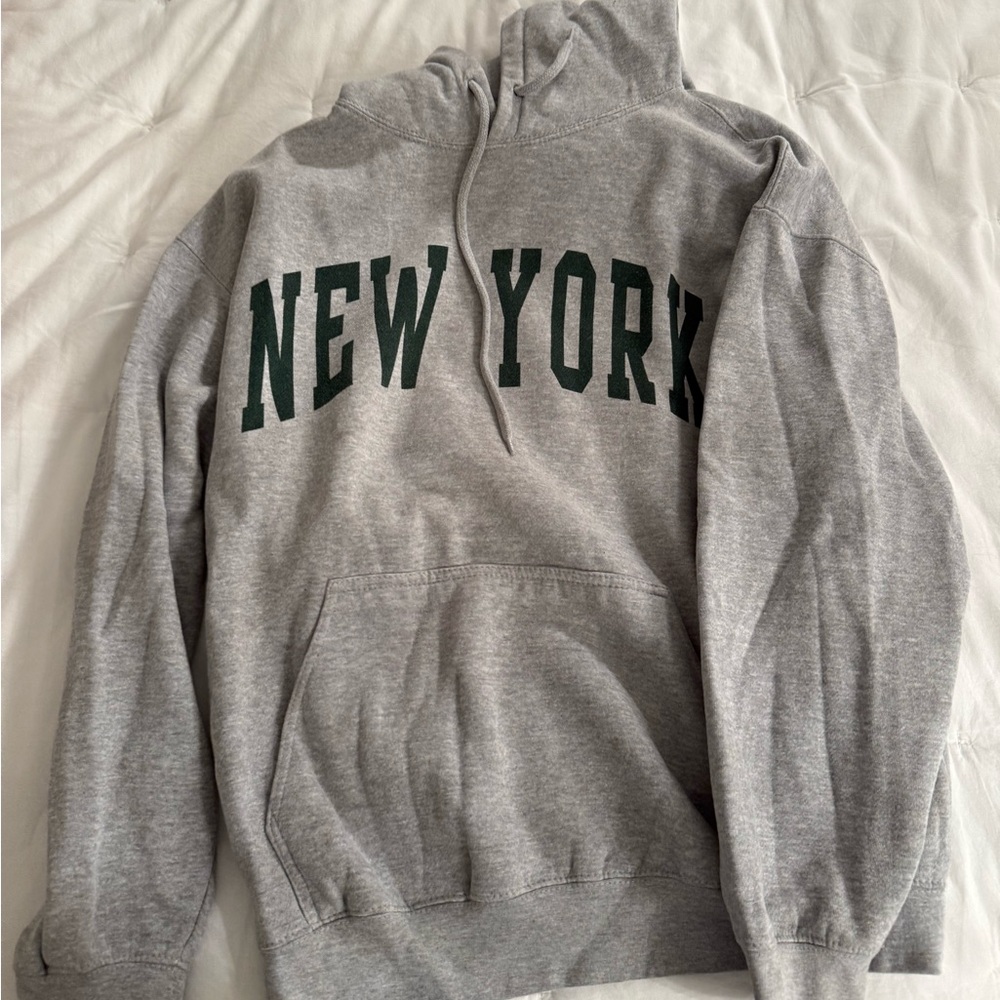 Brandy Melville Grey New York Oversized Hoodie